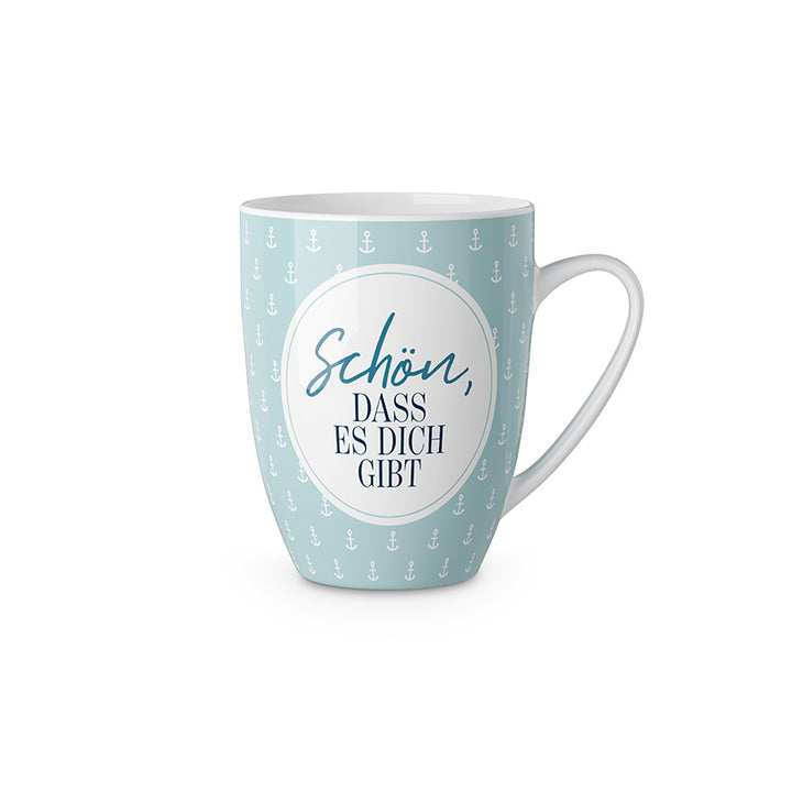 950841 Maritimer Becher Tasse Schön, dass es Dich gibt Glück Ahoi