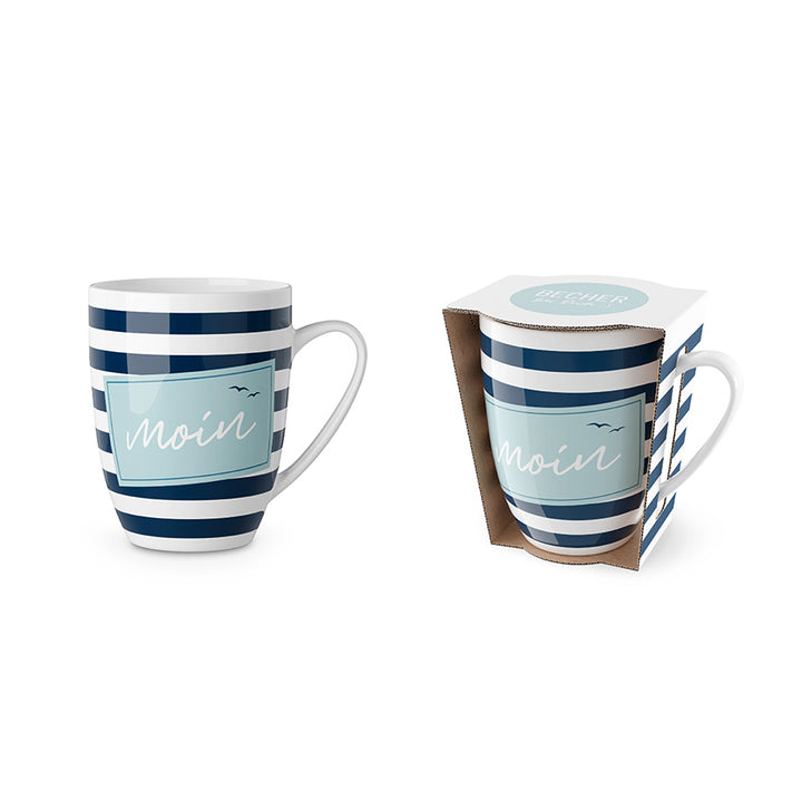 950842 Maritimer Becher Tasse Moin Glück Ahoi