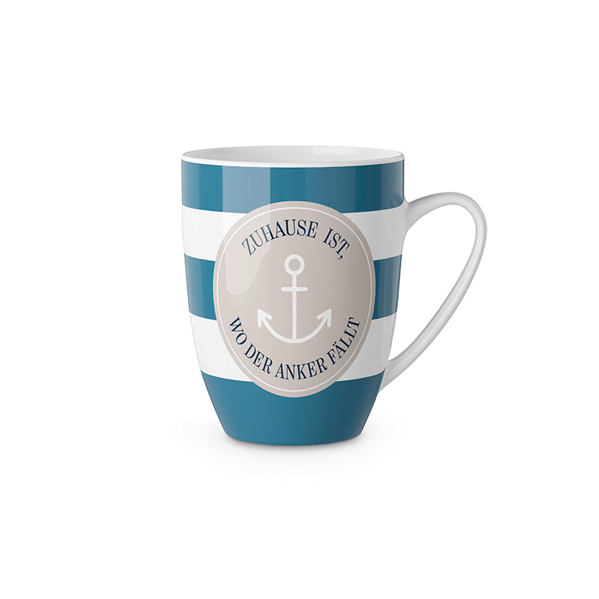950844 Maritimer Becher Tasse Zuhase ist, wo der Anker fällt