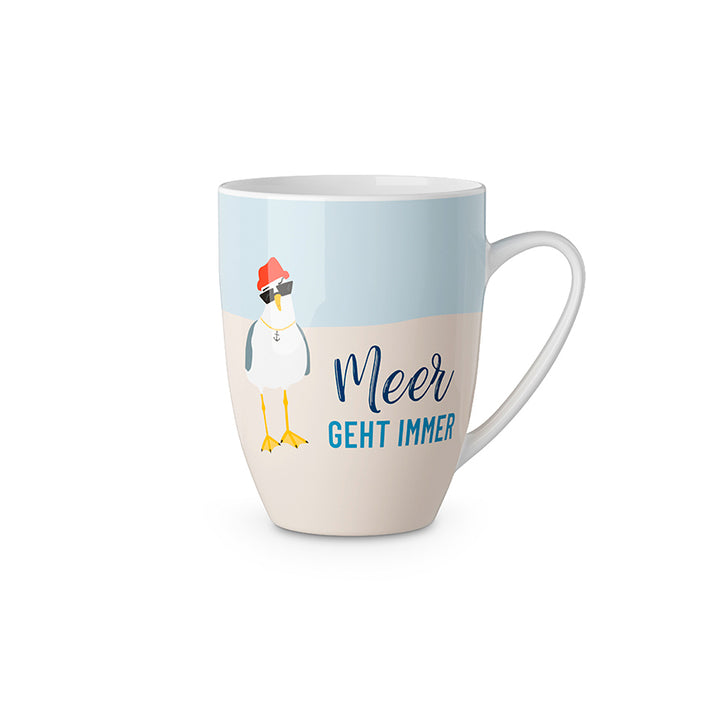 950851 Geschenk für Dich Tasse Becher Meer geht immer Möwe