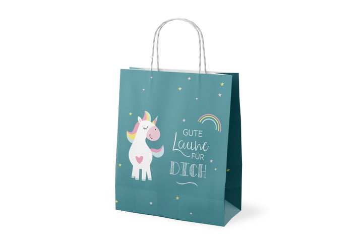 991582 Geschenktüte Gute Laune für Dich mit Einhorn Motiv von Geschenk für Dich, 4027268334315