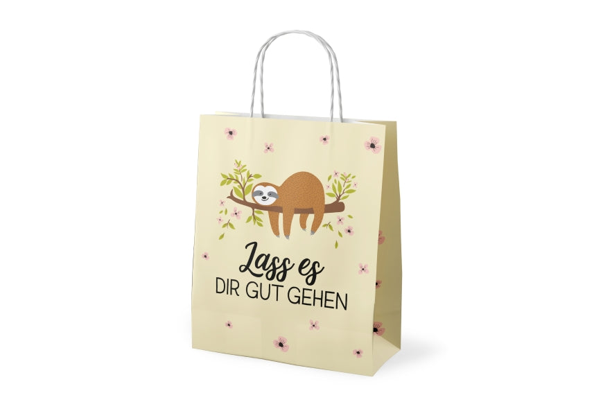 991677 Geschenktüte Lass es Dir gut gehen mit Faultier Motiv von Geschenk für Dich, 4027268334353