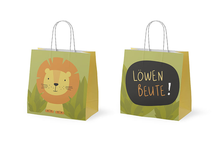 992334 Geschenk für Dich Mini Geschenktüte mit Aufschrift Löwen Beute