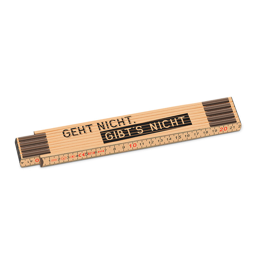 Geschenk für Dich Zollstock Geht nicht, gibts nicht, 392301,